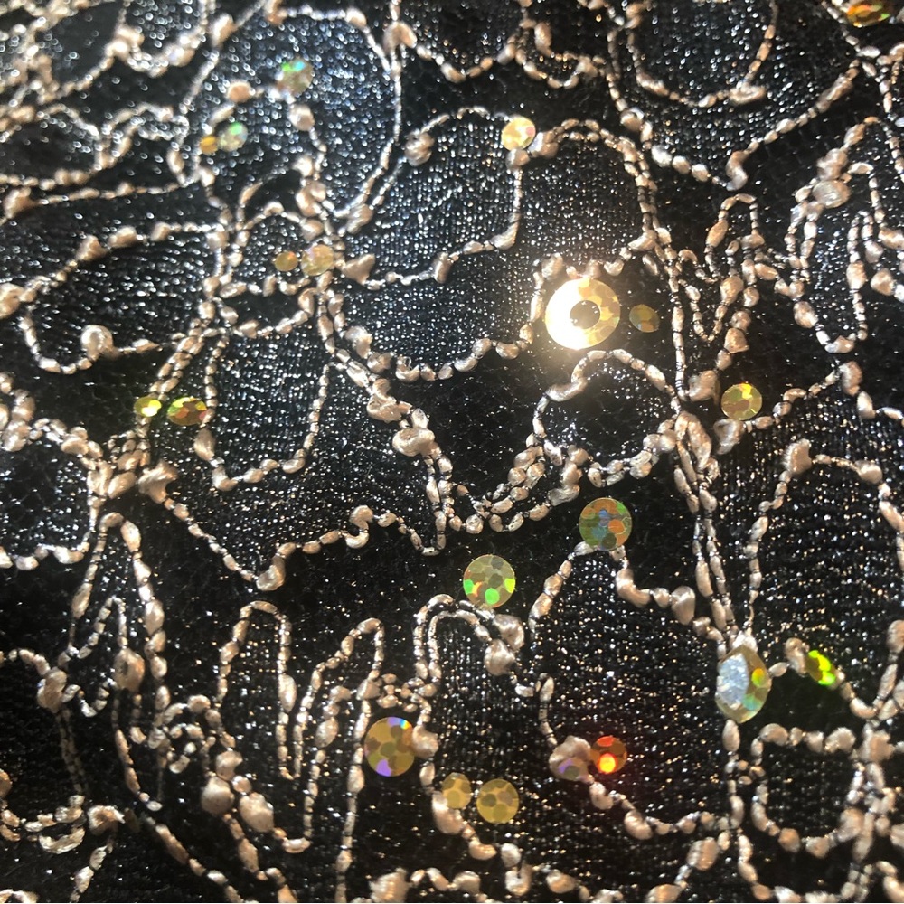 Papaya Strapless Gem Floral Party Dress - Picture 11 of 12